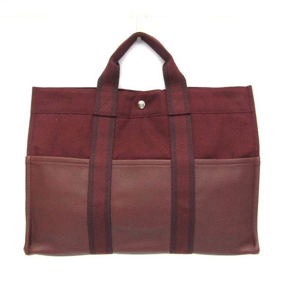 HERMES Red Leather Tote Bag - Picture 1 of 11
